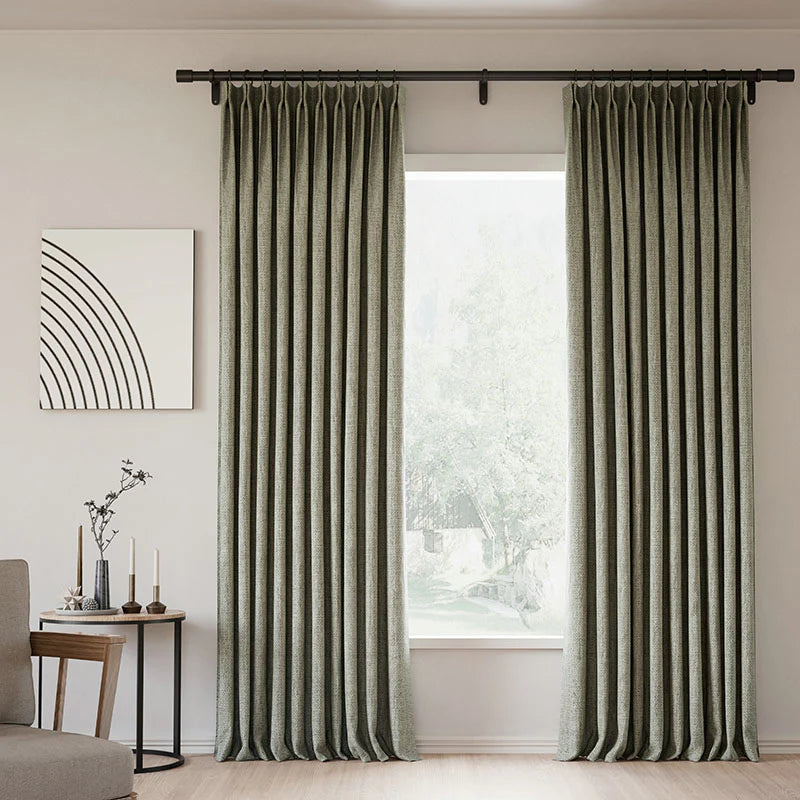 Zoe Linen Curtain Pleated