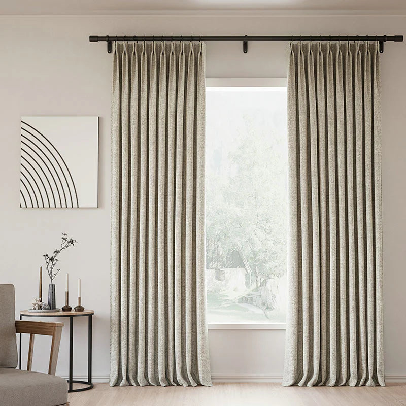 Zoe Linen Curtain Pleated