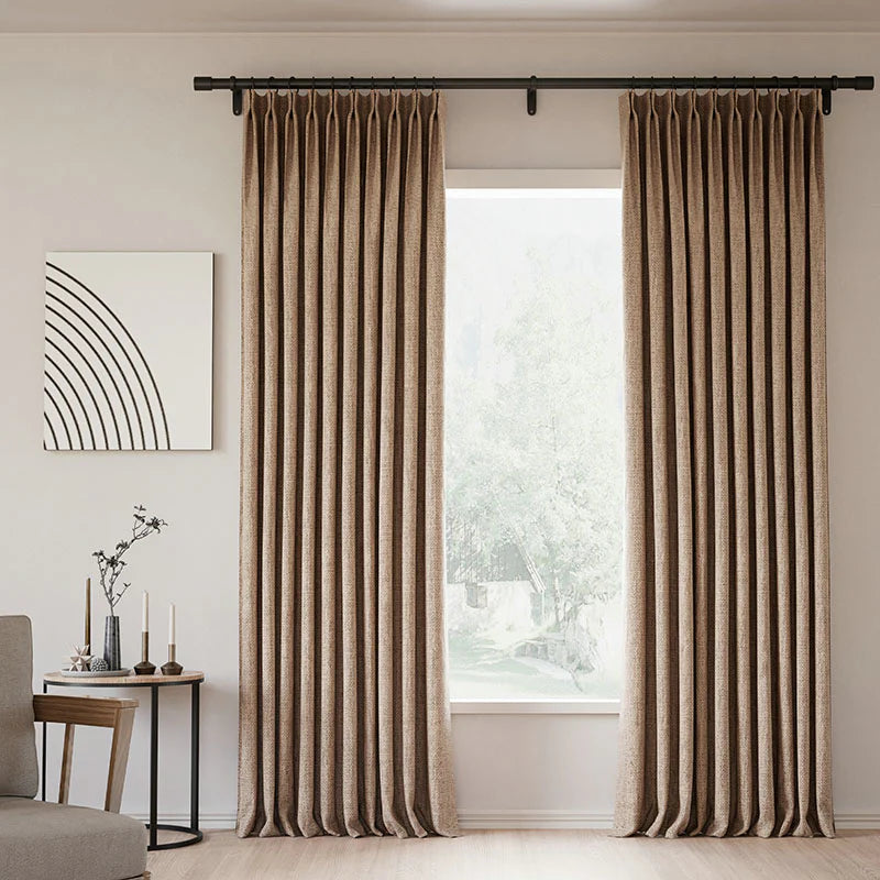 Zoe Linen Curtain Pleated