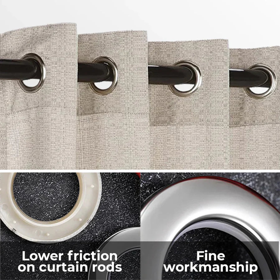 Sunny Linen Blackout Curtain Grommet