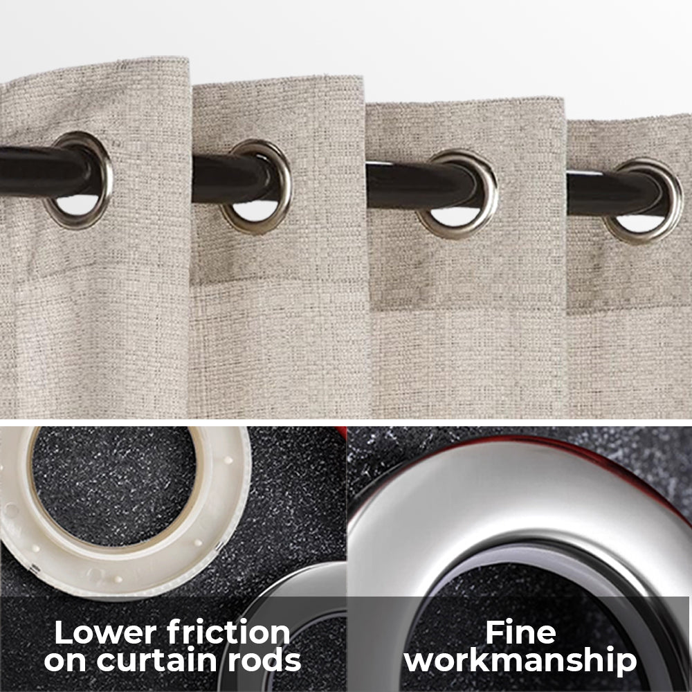 Aira Classic Linen Cotton Curtain Grommet