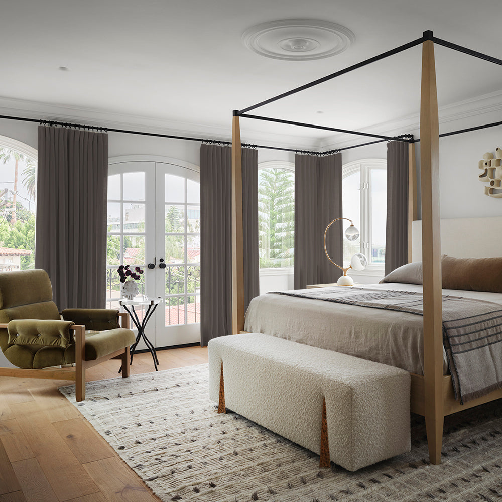 Luna Velvet Minimalist Curtain Pleated