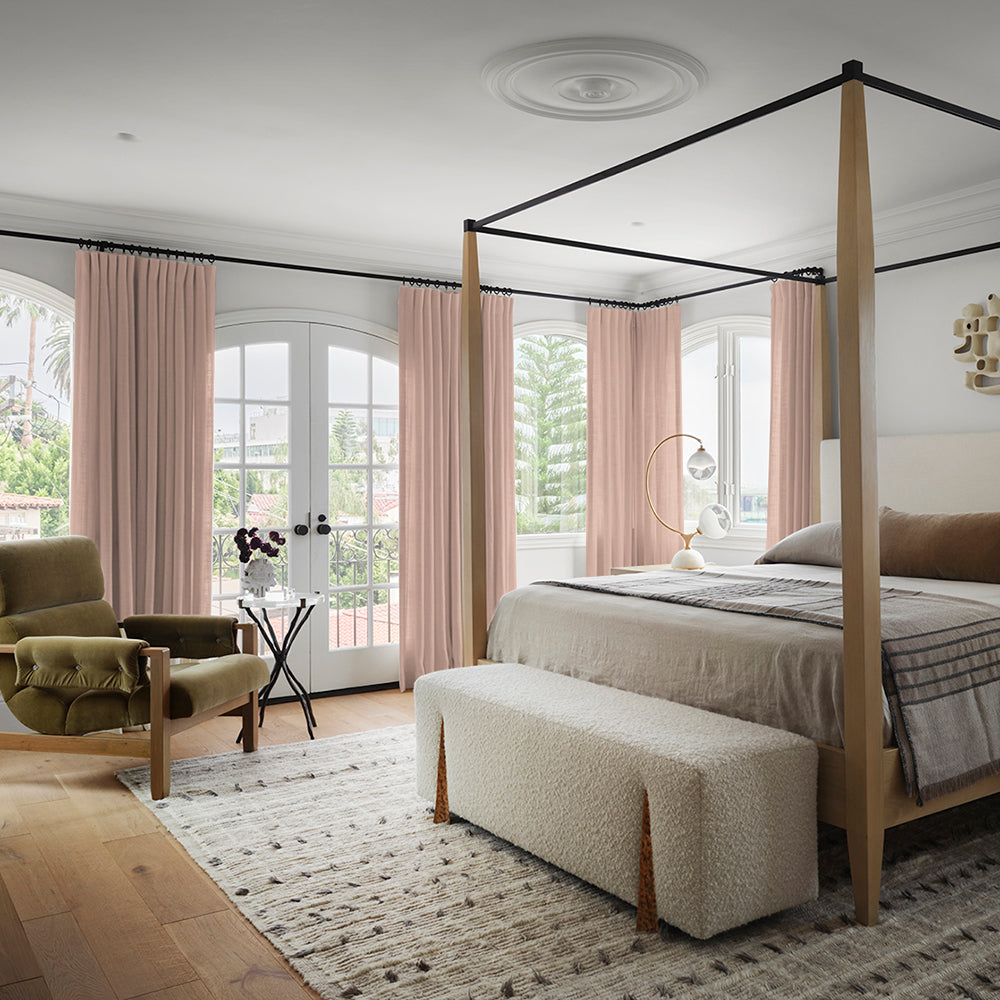 Luna Velvet Minimalist Curtain Pleated