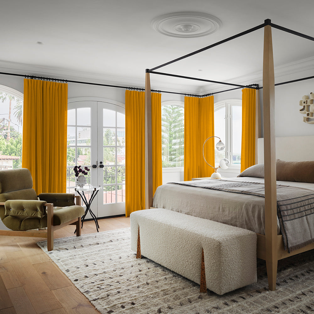 Luna Velvet Minimalist Curtain Pleated