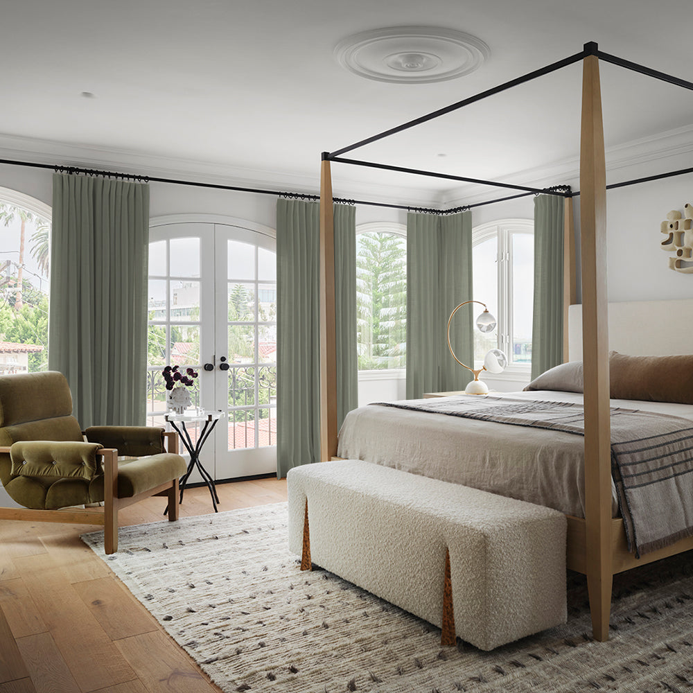 Luna Velvet Minimalist Curtain Pleated