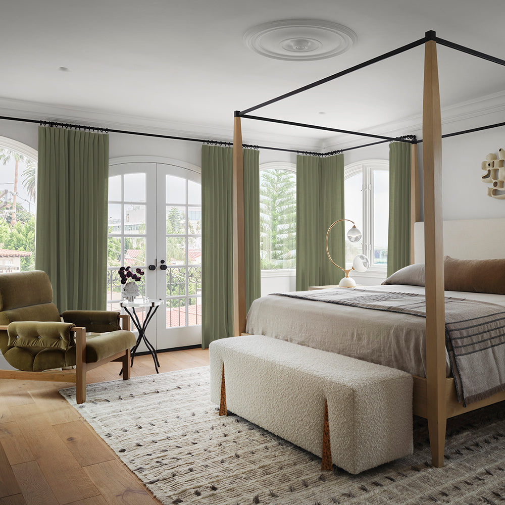 Luna Velvet Minimalist Curtain Pleated