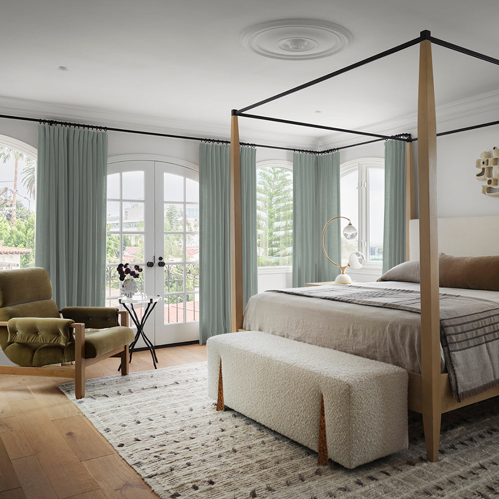 Luna Velvet Minimalist Curtain Pleated