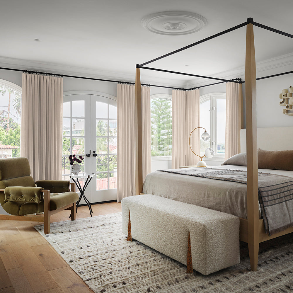 Luna Velvet Minimalist Curtain Pleated