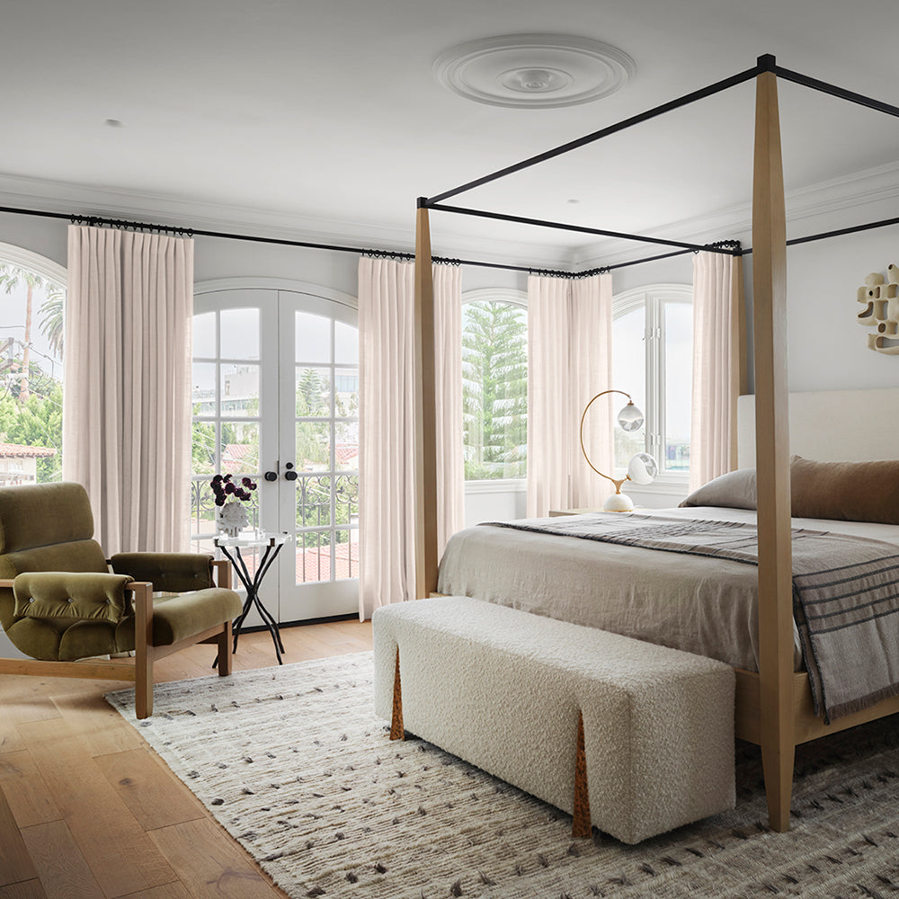 Luna Velvet Minimalist Curtain Pleated