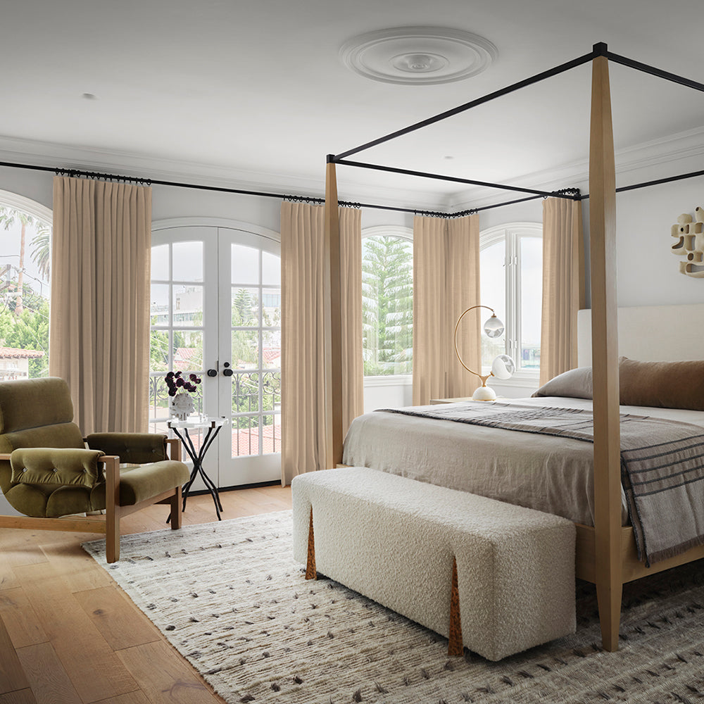 Luna Velvet Minimalist Curtain Pleated