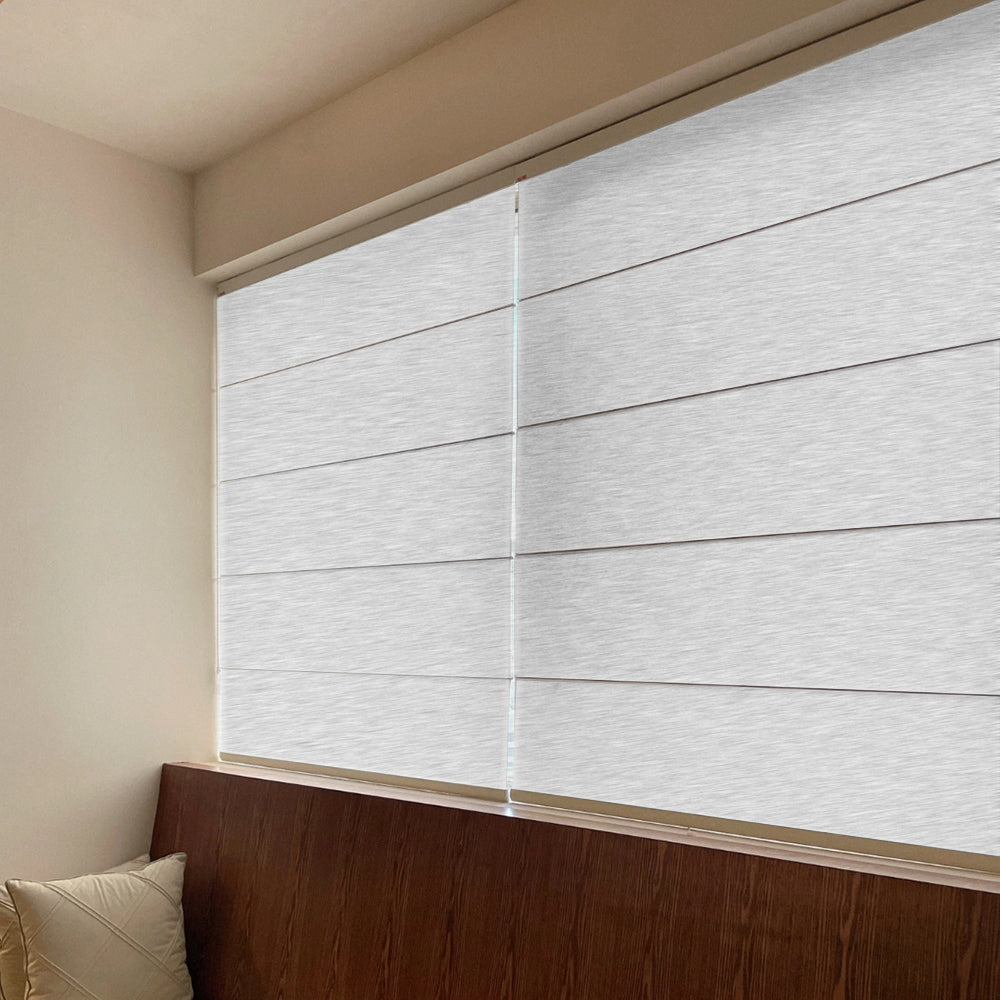 Lull White Sheer Roman Shades Cordless/Corded