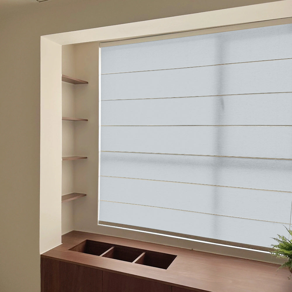 Sway White Sheer Roman Shades Cordless/Corded