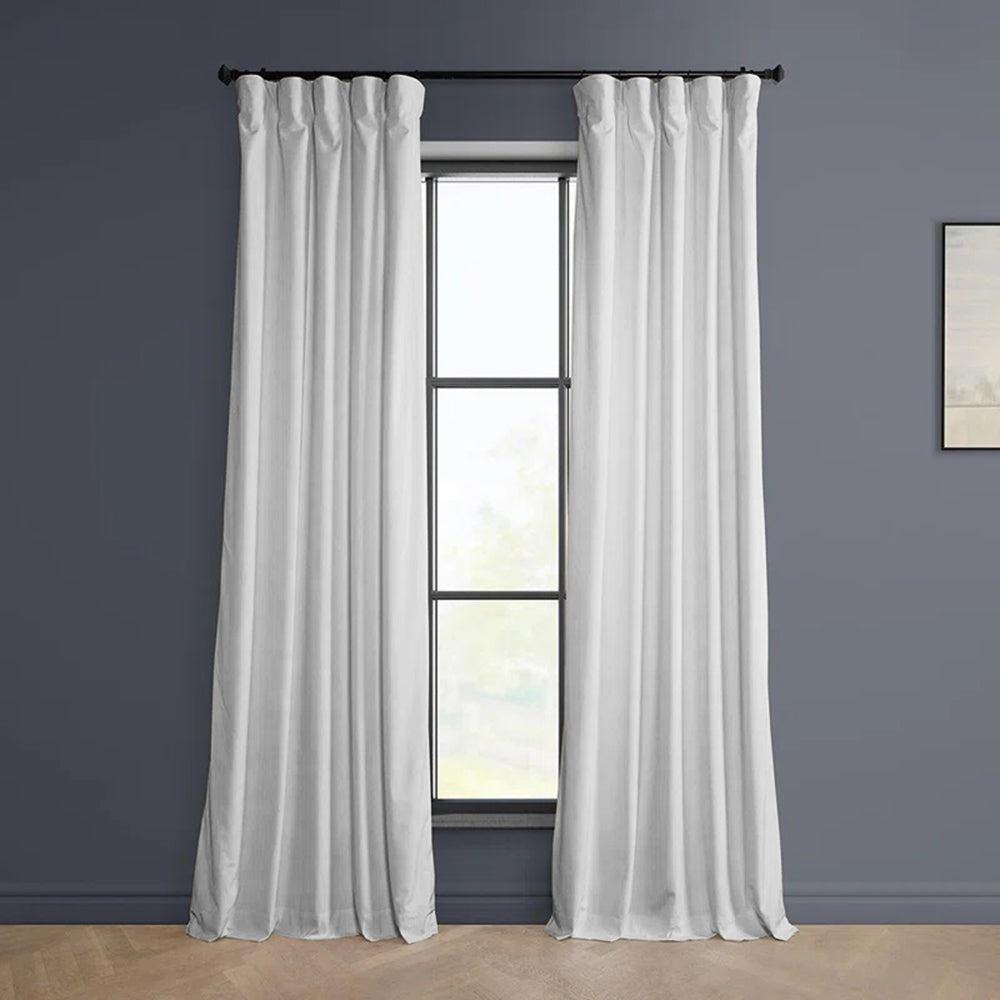 Cloud Velvet Minimalist Curtain Pleated