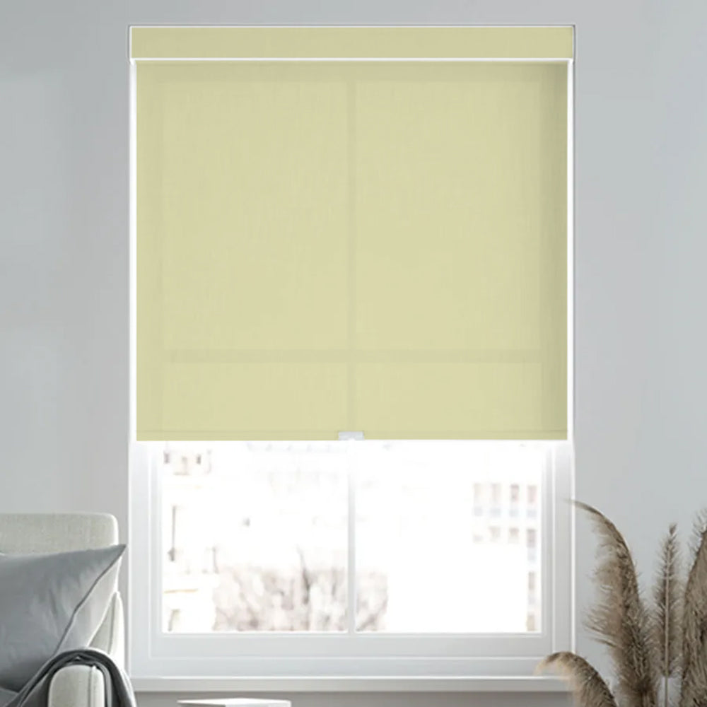 Eclipse Modern Simple Textured Room Light Filtering Motorized Roller Shades