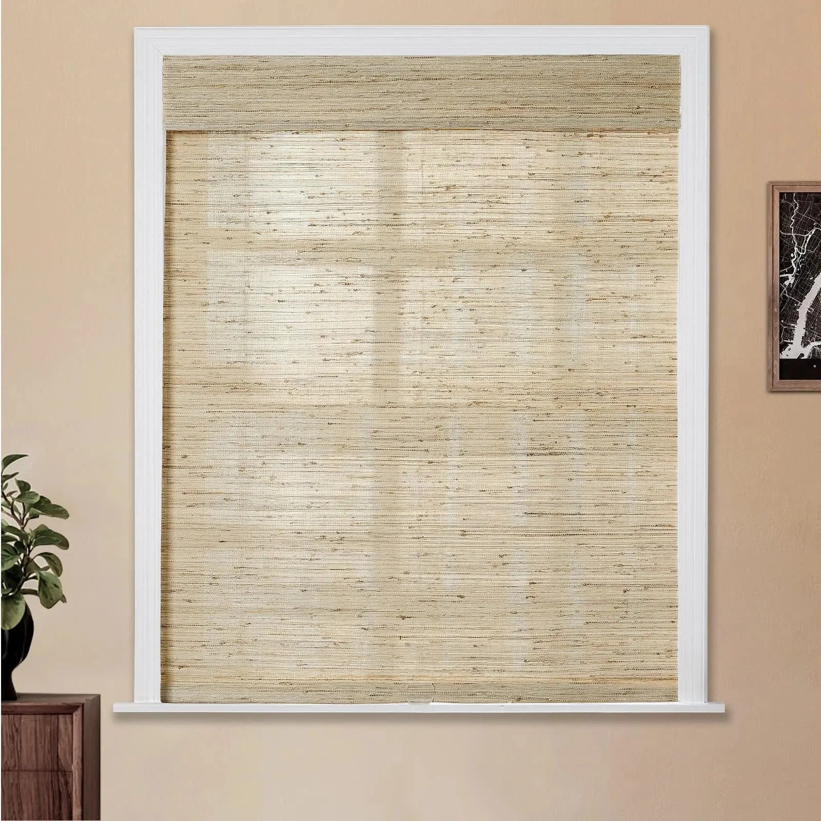 Ovia Natural Woven Wood Shade Corded/Cordless