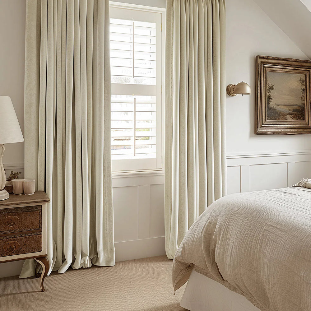 Cloud Velvet Minimalist Curtain Pleated