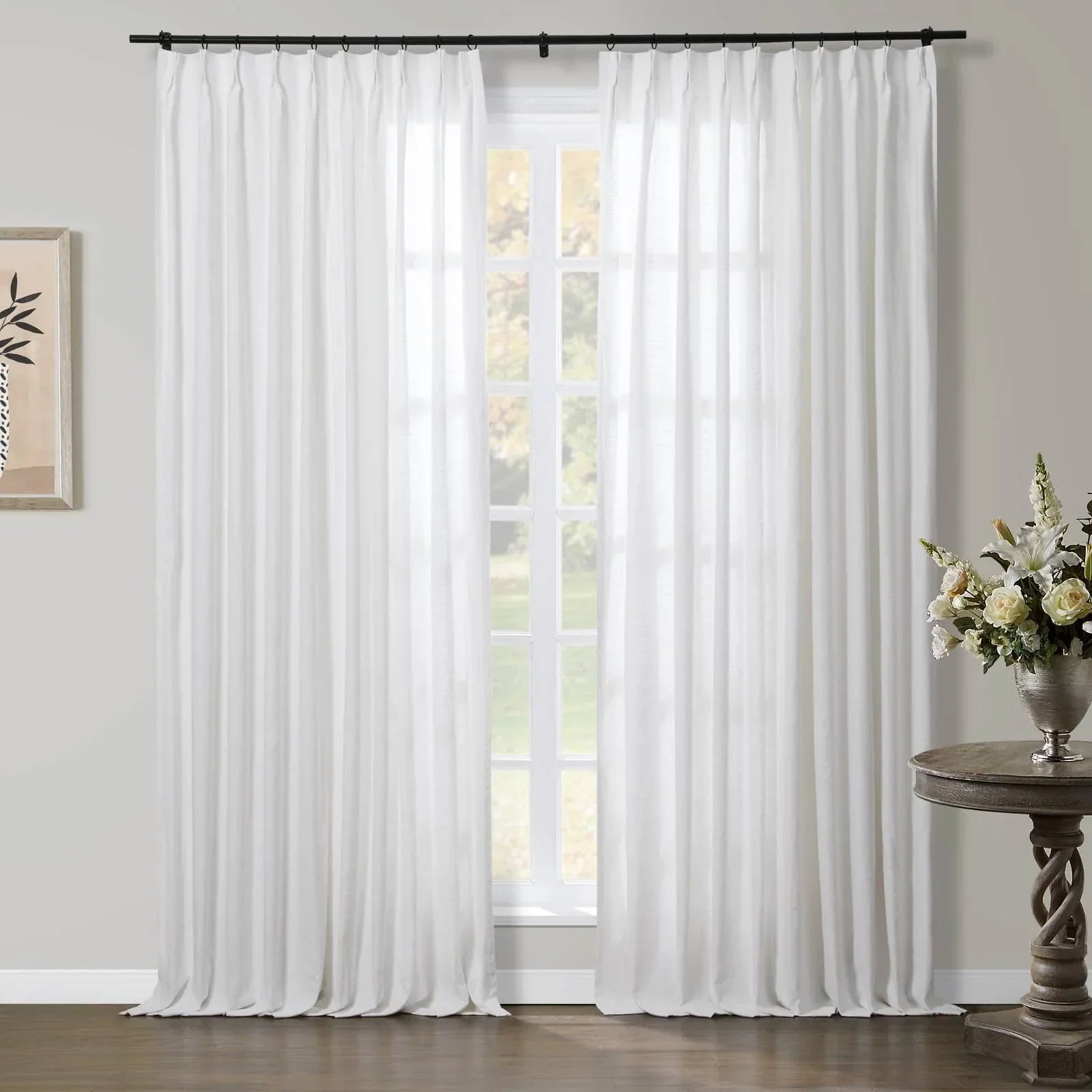 Aira Premium Linen Cotton Curtain Pleated