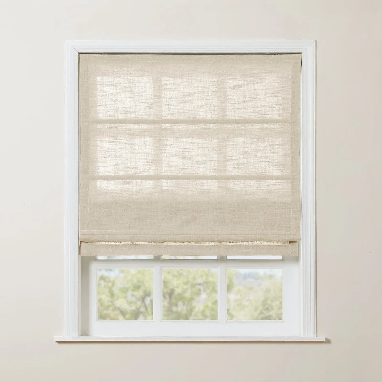 Zoe Linen Roman Shade Cordless