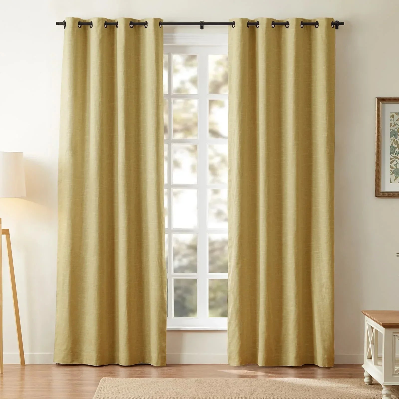 Aira Classic Linen Cotton Curtain Grommet