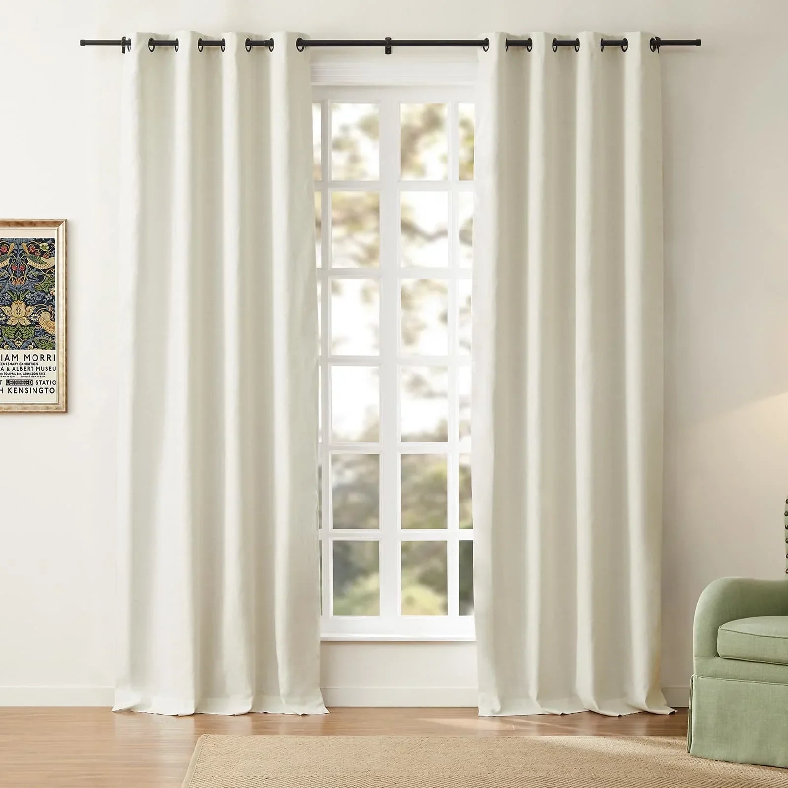 Aira Classic Linen Cotton Curtain Grommet