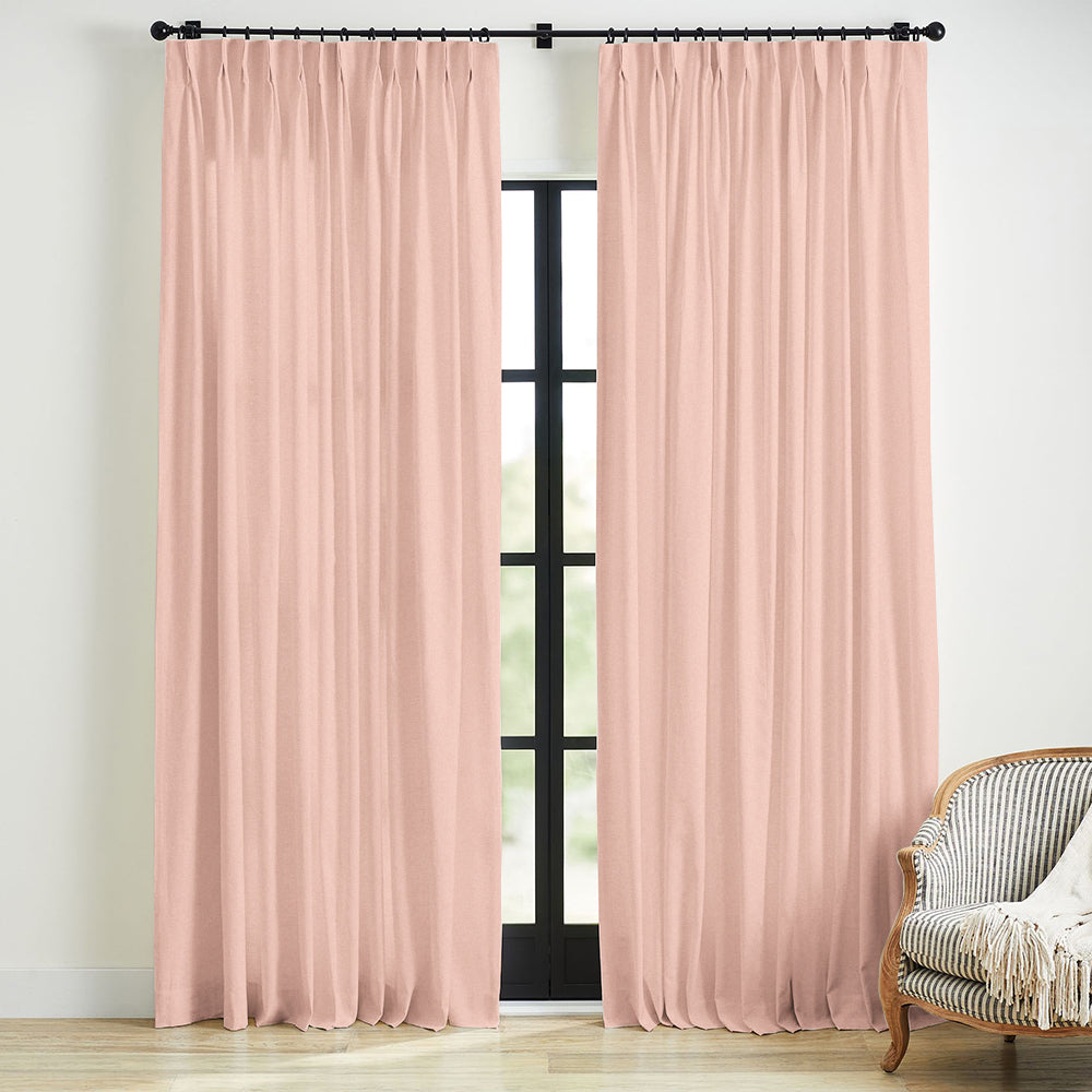 Skyler Linen Blackout Curtain Pleated