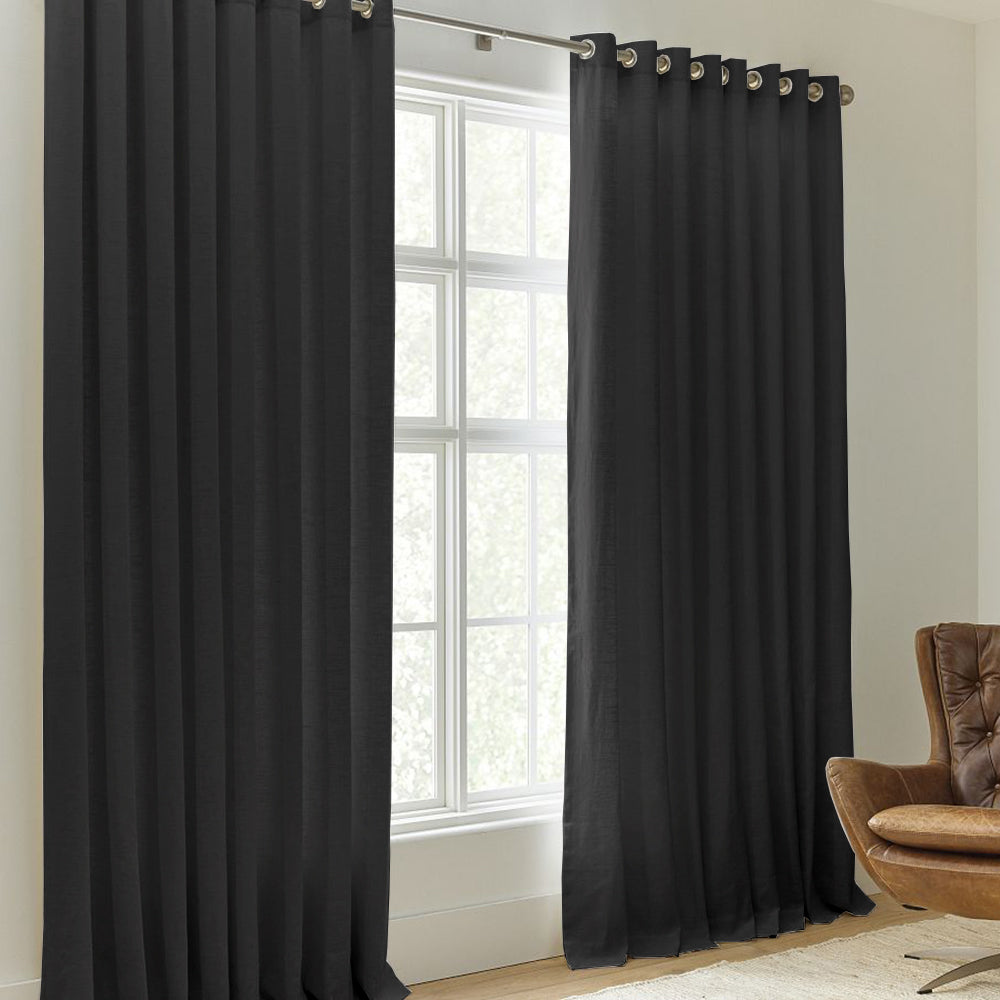 Sunny Linen Blackout Curtain Grommet