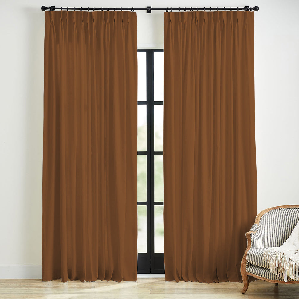 Skyler Linen Blackout Curtain Pleated