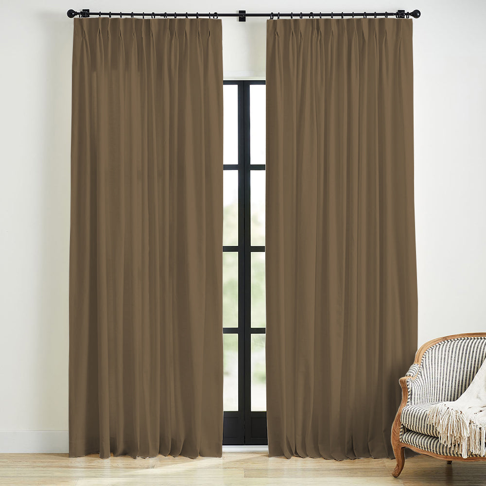 Skyler Linen Blackout Curtain Pleated