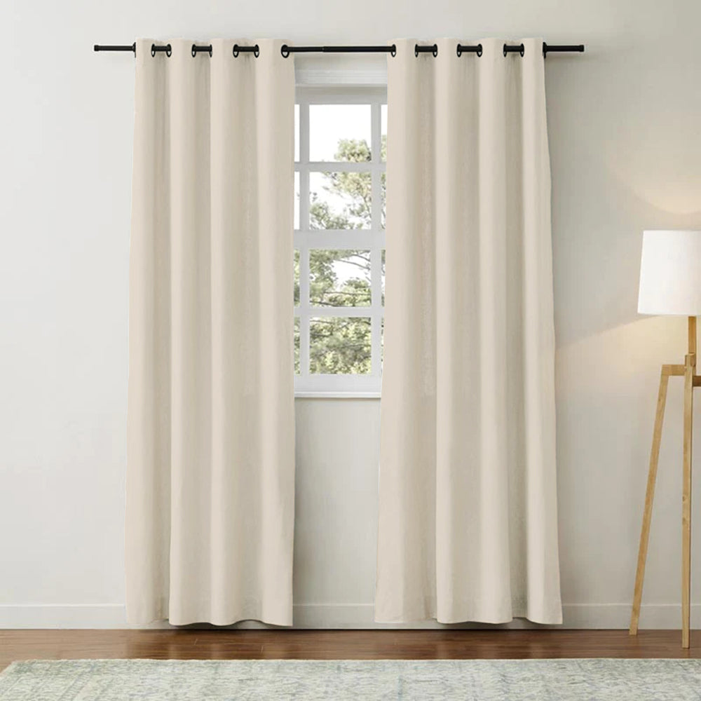 Aira Classic Linen Cotton Curtain Grommet