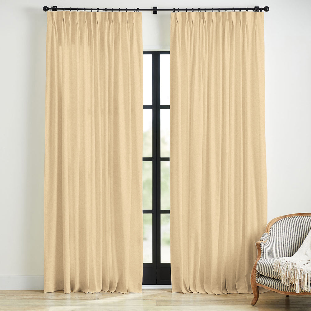 Skyler Linen Blackout Curtain Pleated