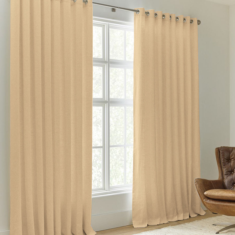 Sunny Linen Blackout Curtain Grommet