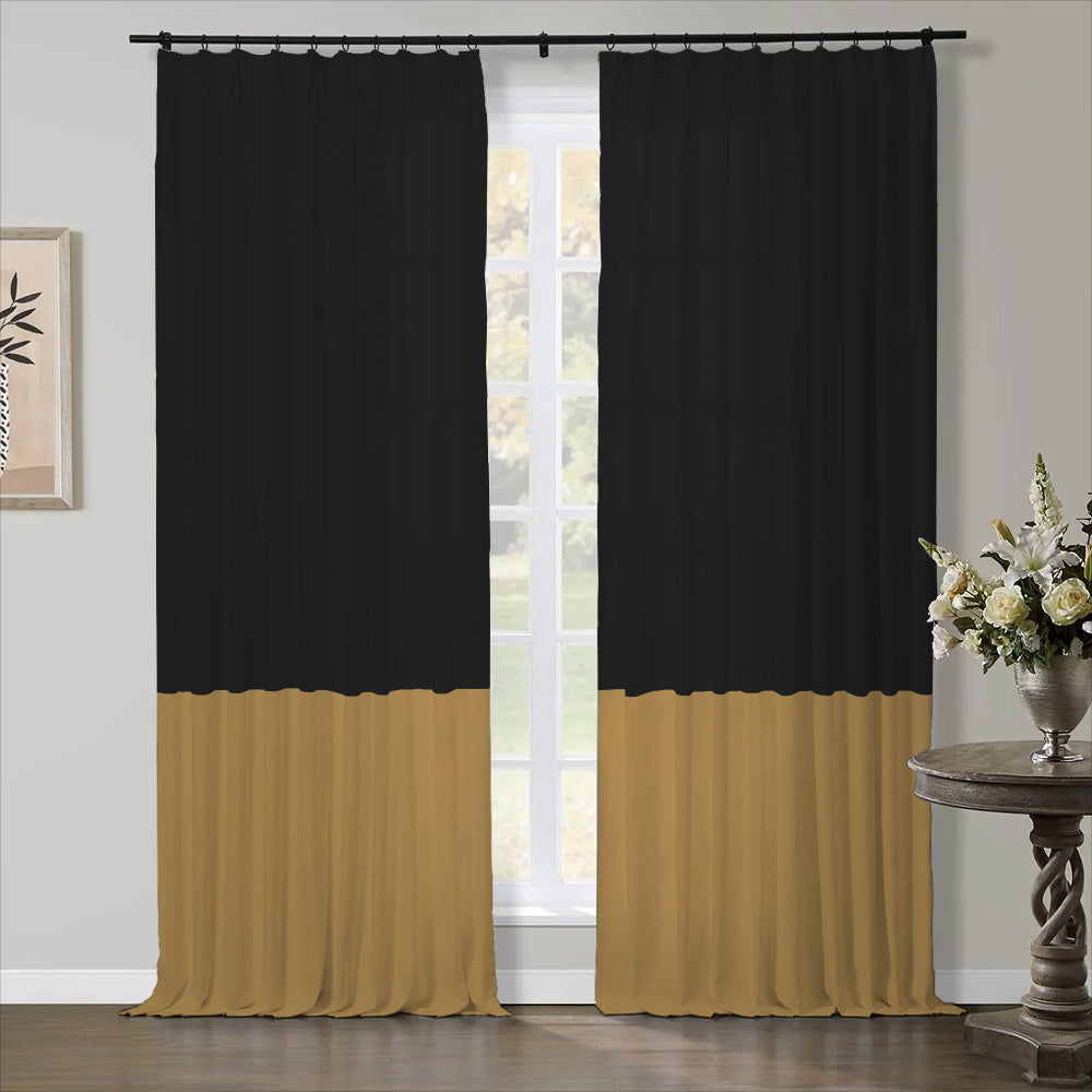 Aira Premium Linen Cotton Curtain Two-Tone Pleated