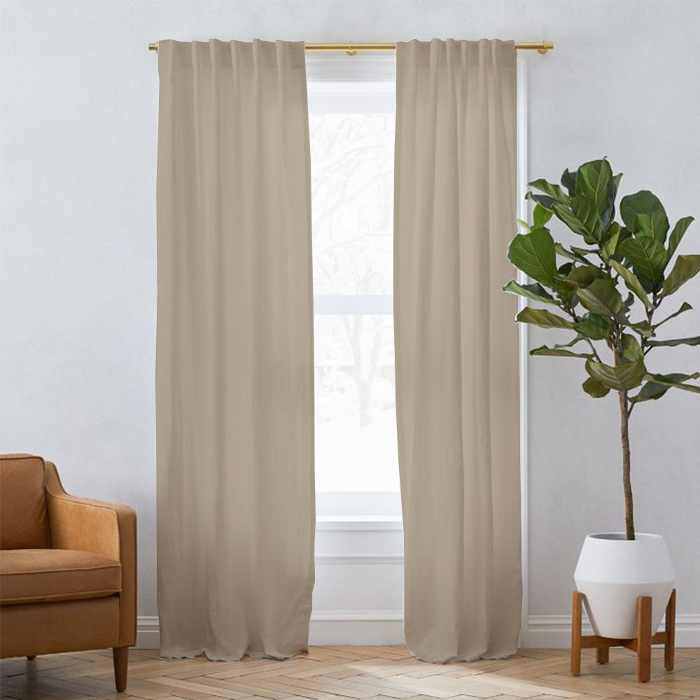 Sunny Linen Blackout Curtain Soft Top