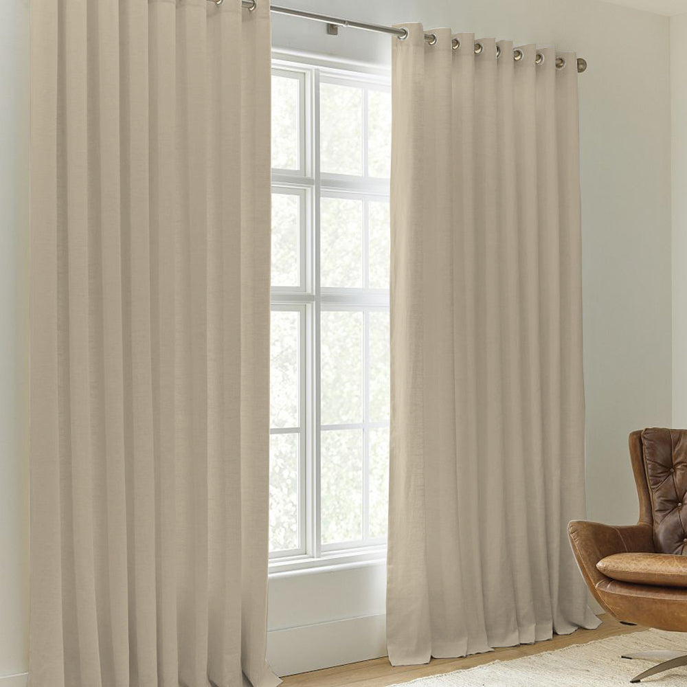 Sunny Linen Blackout Curtain Grommet