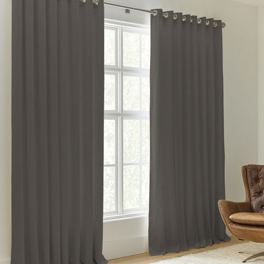 Sunny Linen Blackout Curtain Grommet