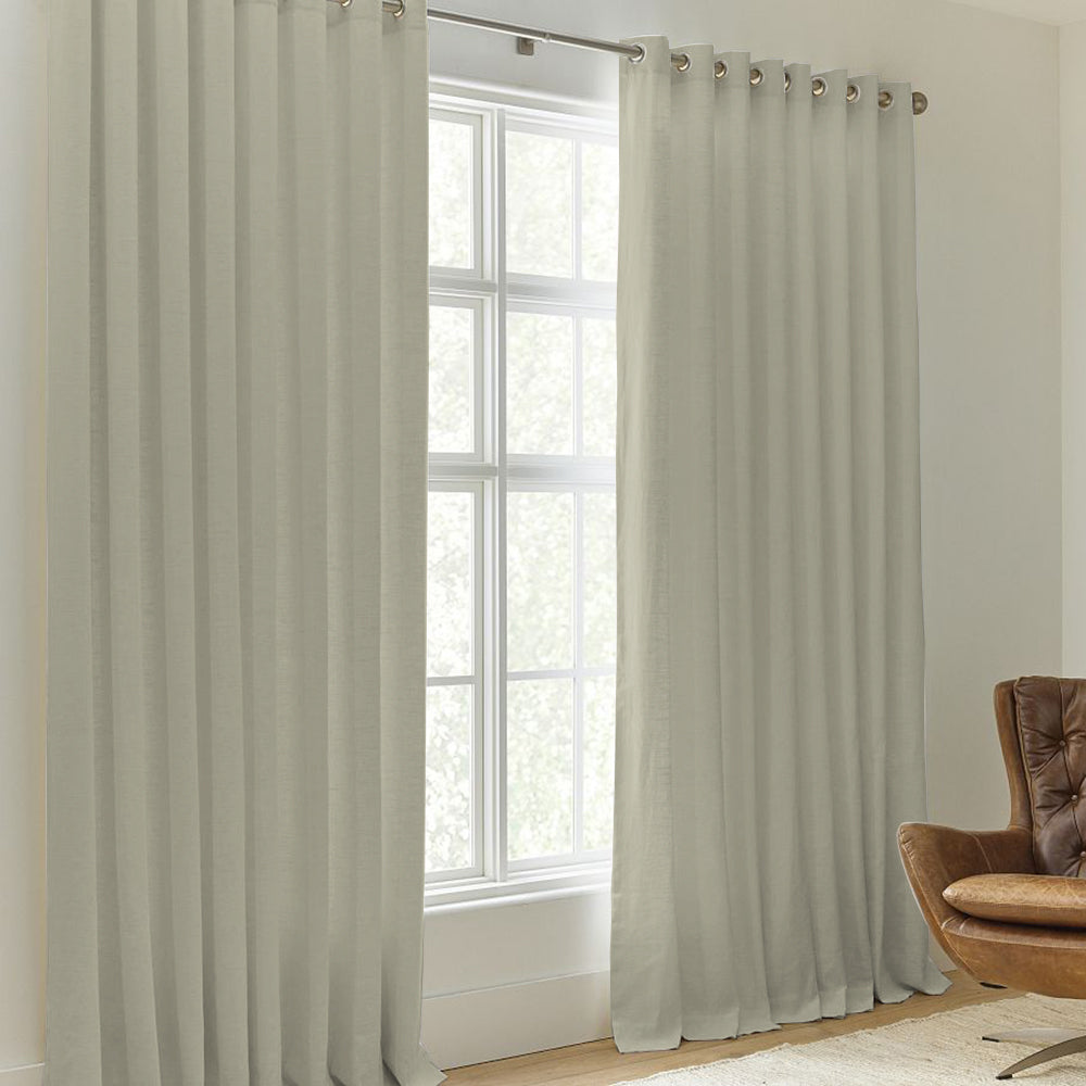 Sunny Linen Blackout Curtain Grommet