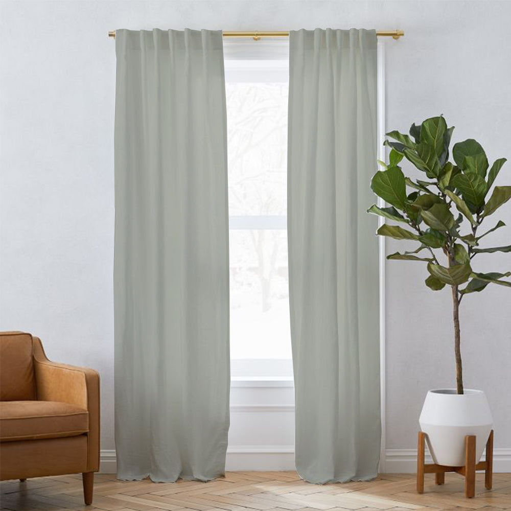 Sunny Linen Blackout Curtain Soft Top