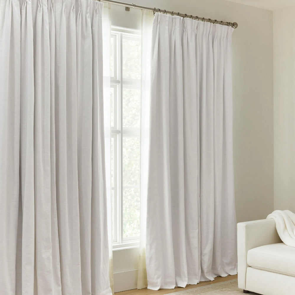 Skyler Linen Blackout Curtain Pleated