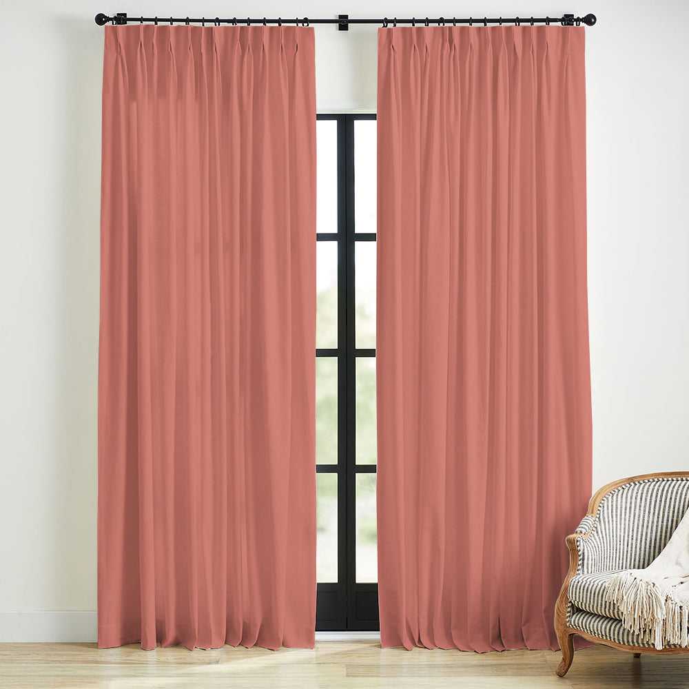 Skyler Linen Blackout Curtain Pleated