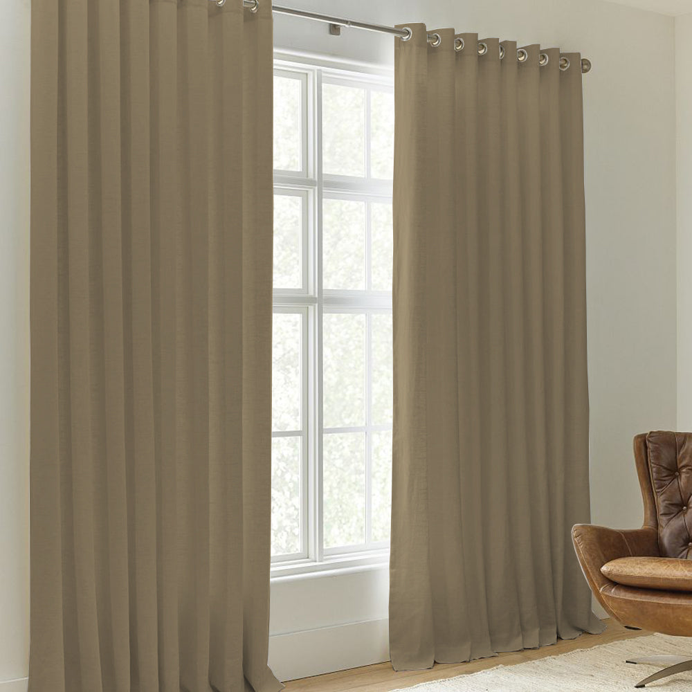Sunny Linen Blackout Curtain Grommet