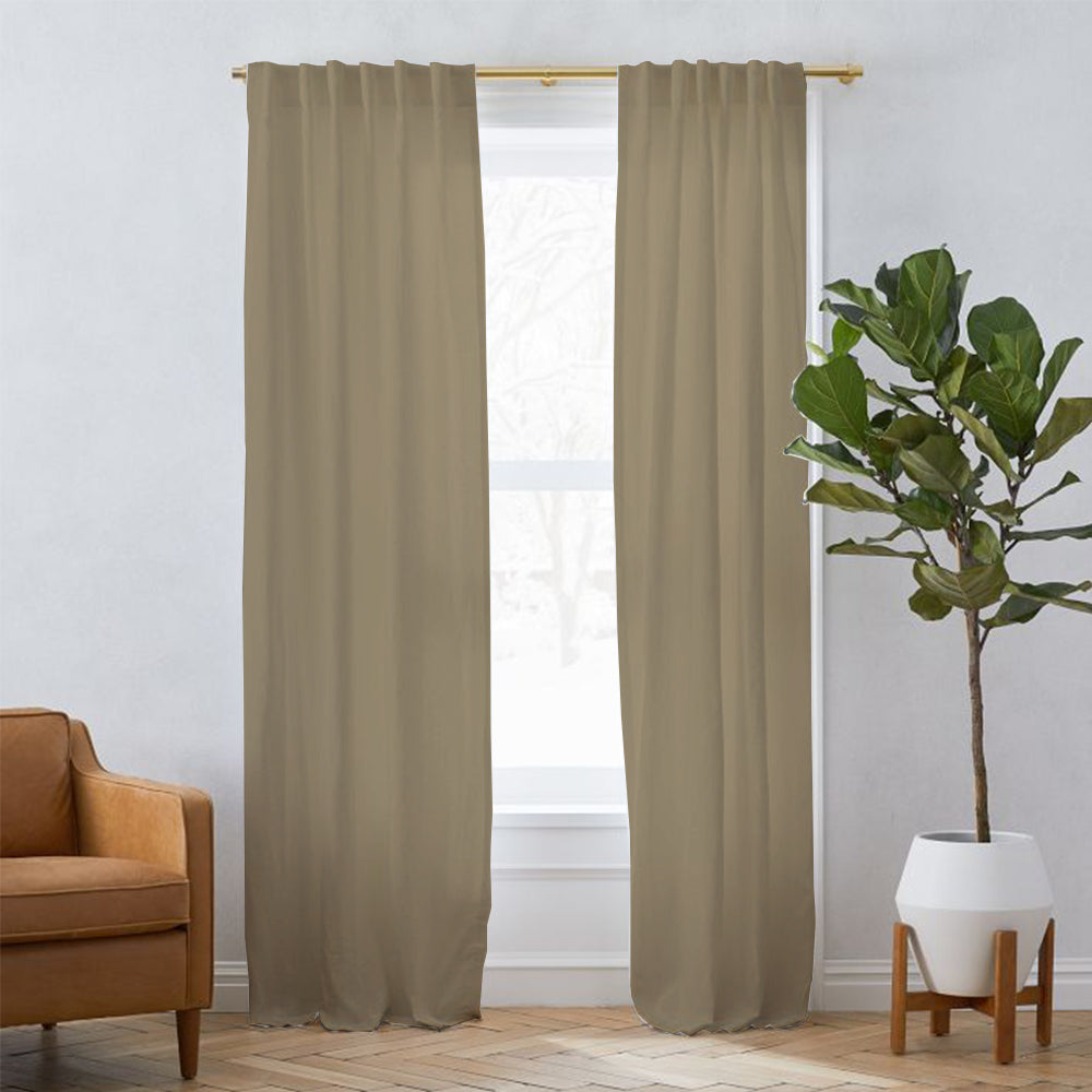 Sunny Linen Blackout Curtain Soft Top