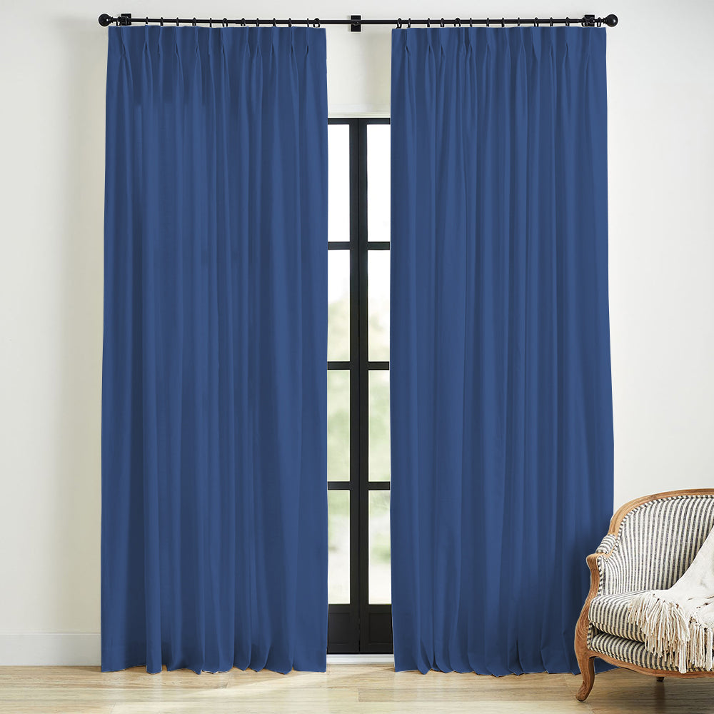 Skyler Linen Blackout Curtain Pleated