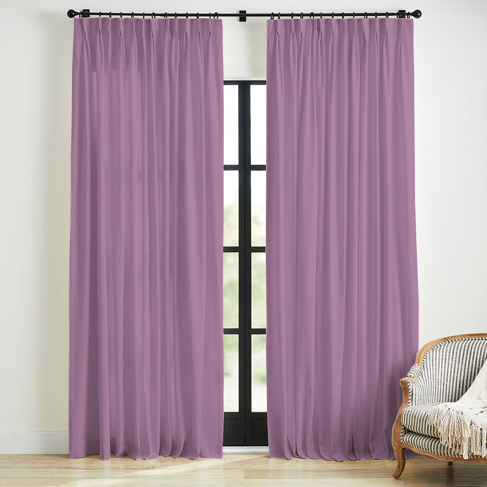 Skyler Linen Blackout Curtain Pleated
