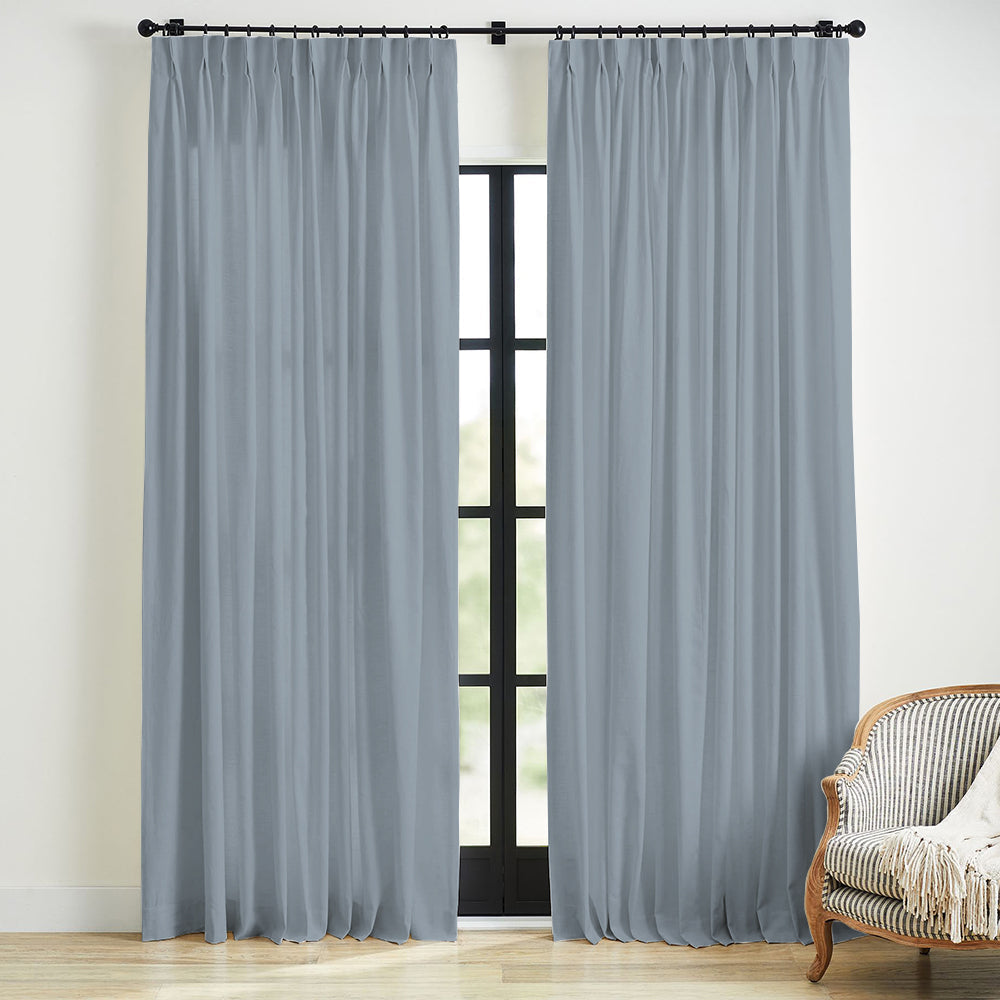 Skyler Linen Blackout Curtain Pleated