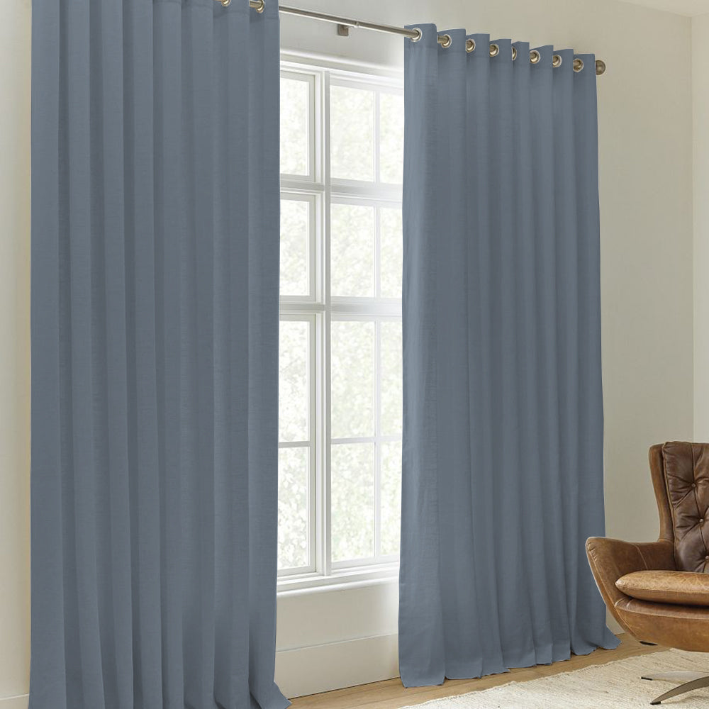 Sunny Linen Blackout Curtain Grommet