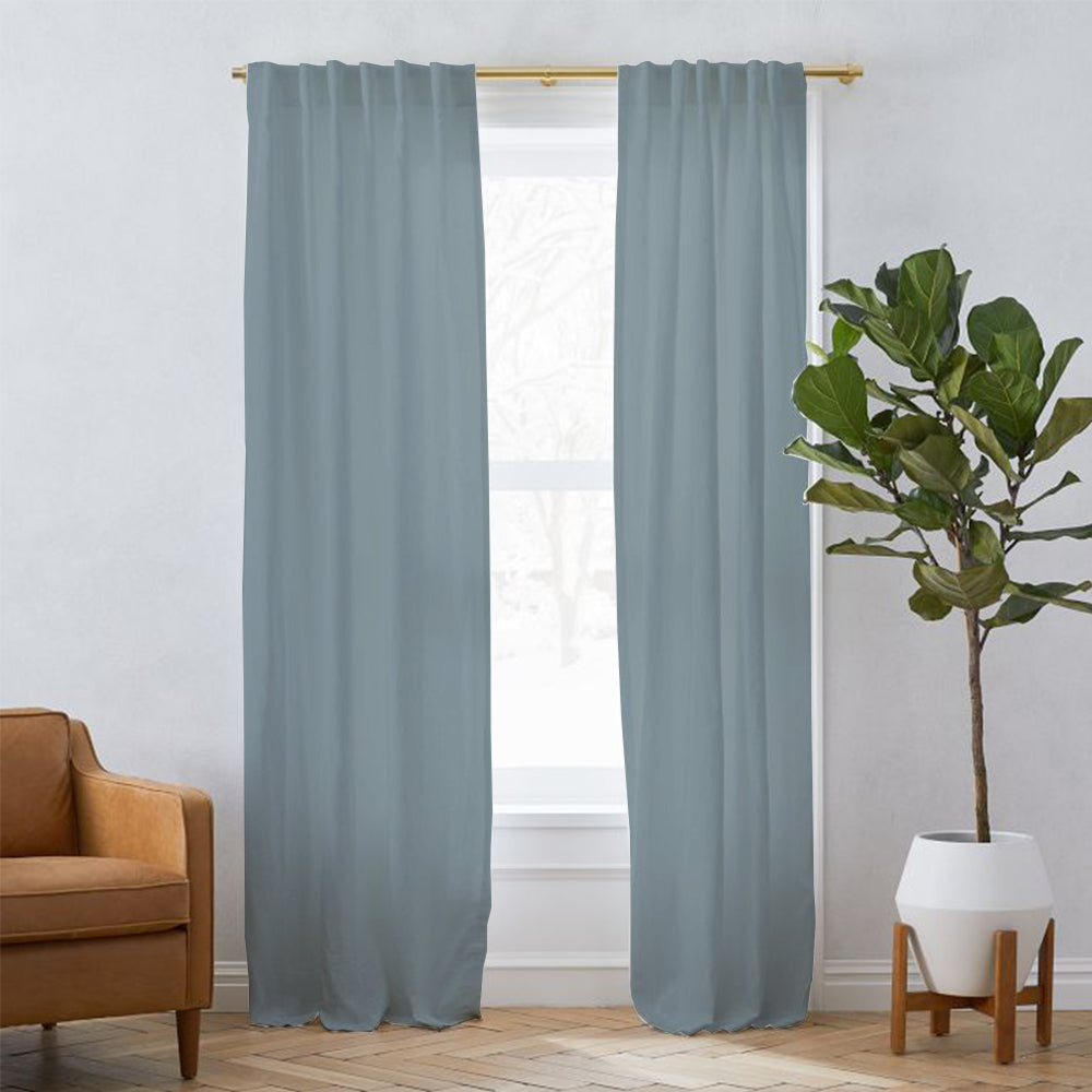 Sunny Linen Blackout Curtain Soft Top