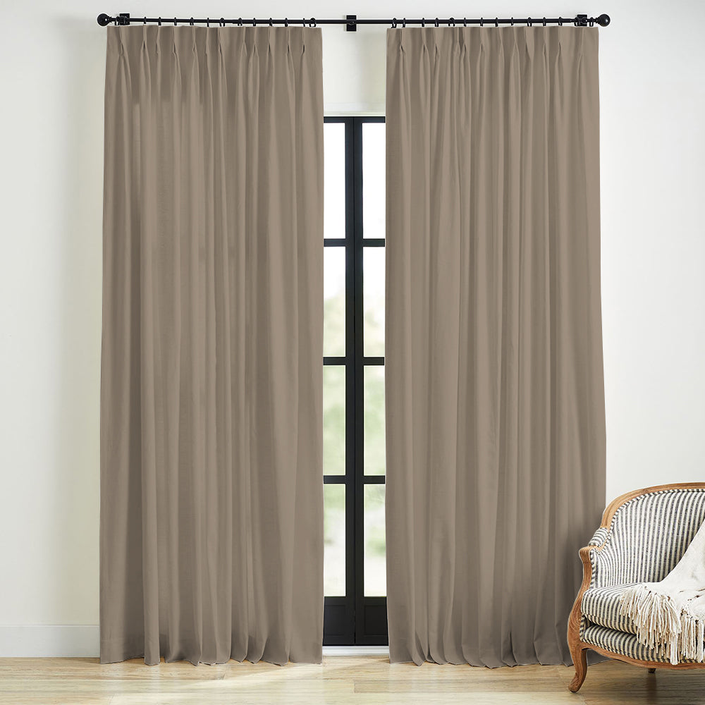 Skyler Linen Blackout Curtain Pleated