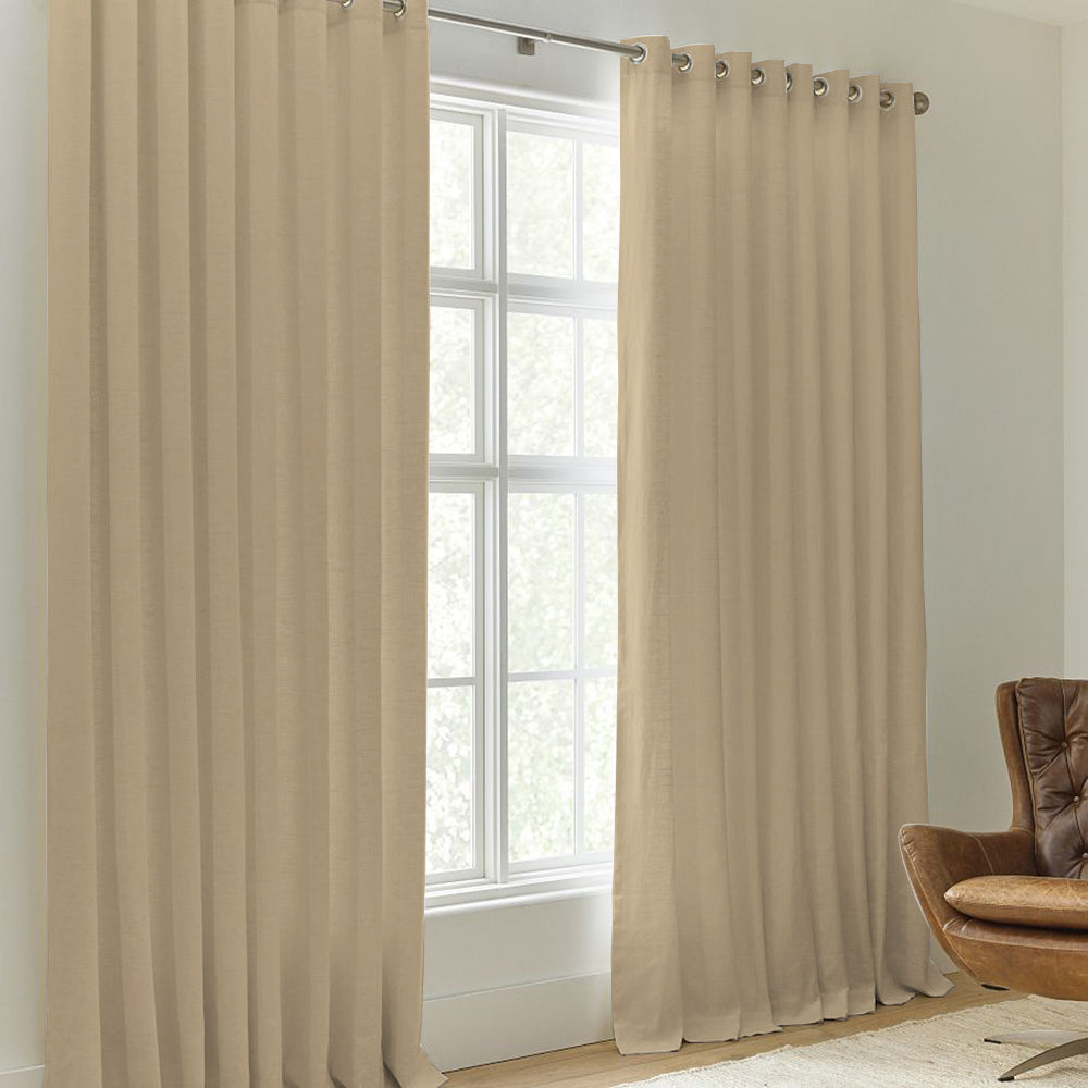 Sunny Linen Blackout Curtain Grommet