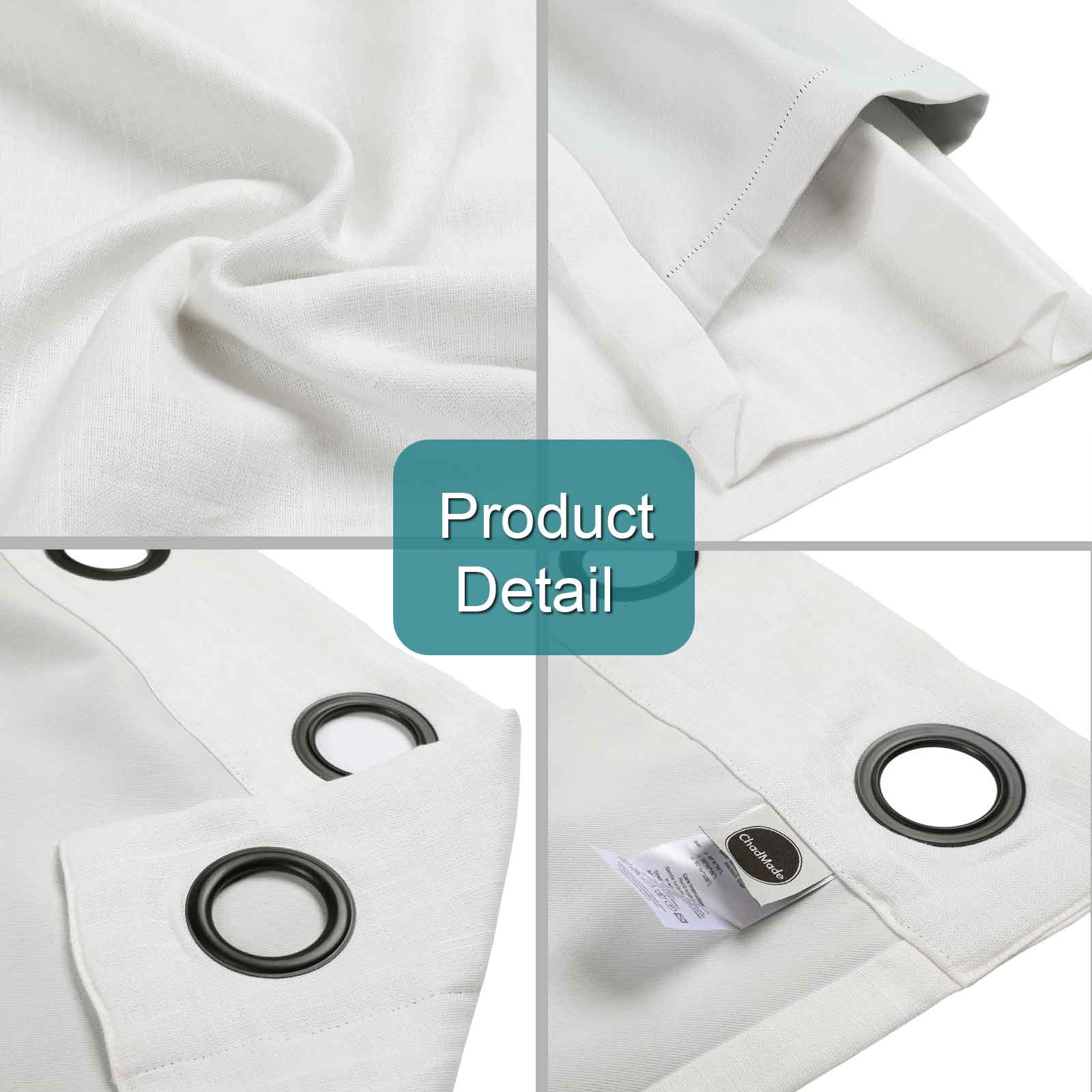 Aira Classic Linen Cotton Curtain Grommet