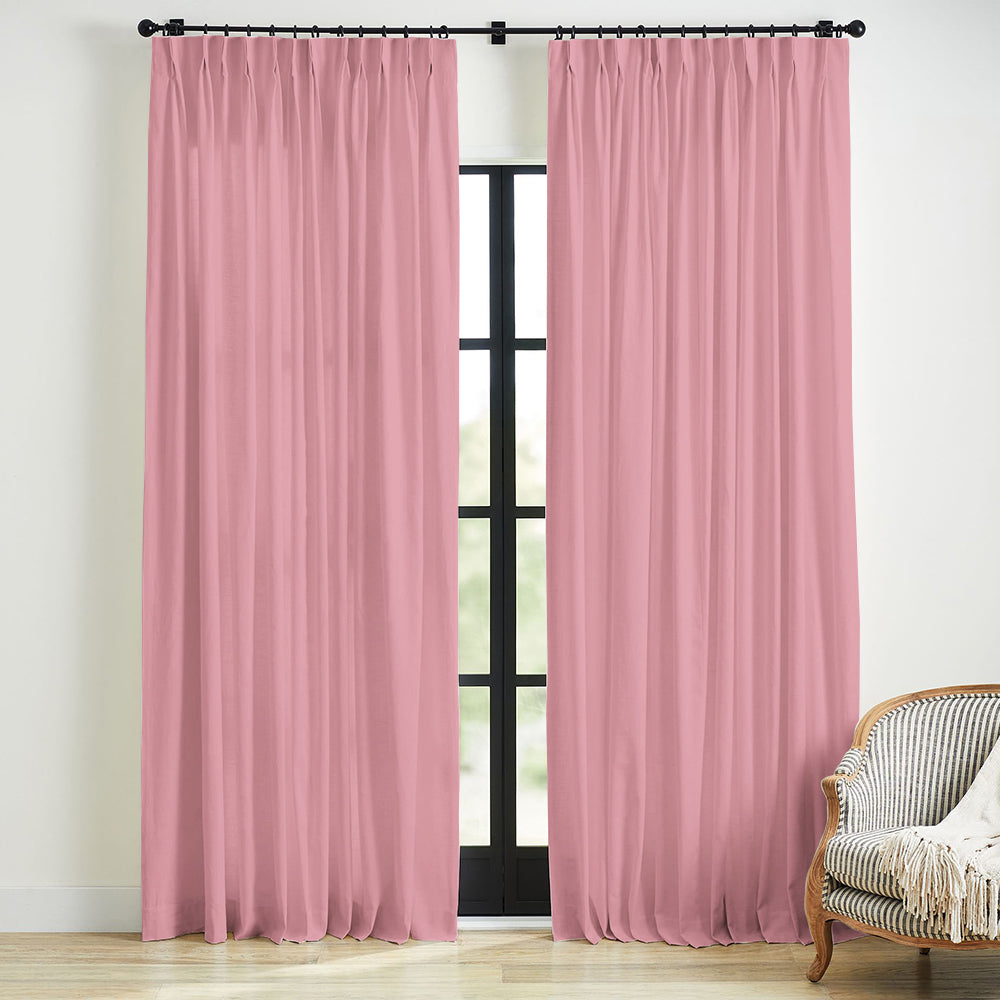 Skyler Linen Blackout Curtain Pleated